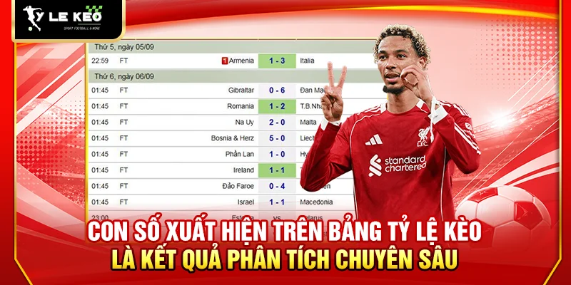 Con số xuất hiện trên bảng tỷ lệ kèo bóng đá là kết quả của quá trình phân tích chuyên sâu Con số xuất hiện trên bảng tỷ lệ kèo bóng đá là kết quả của quá trình phân tích chuyên sâu