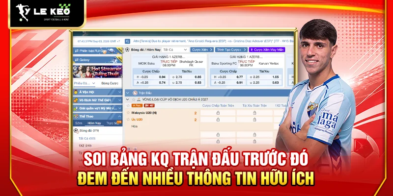 Tỷ Lệ Kèo 45 Soi bảng KQ trận đấu trước đó đem đến nhiều thông tin hữu ích